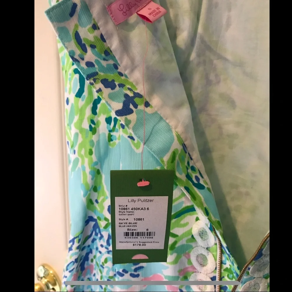 NWT Lilly Pulitzer BLUE HEAVEN CATHY SHIFT Size 6 - Picture 3 of 5